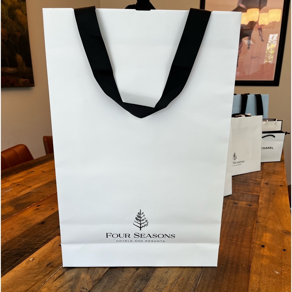 Four Seasons hotels and resorts shopping bag